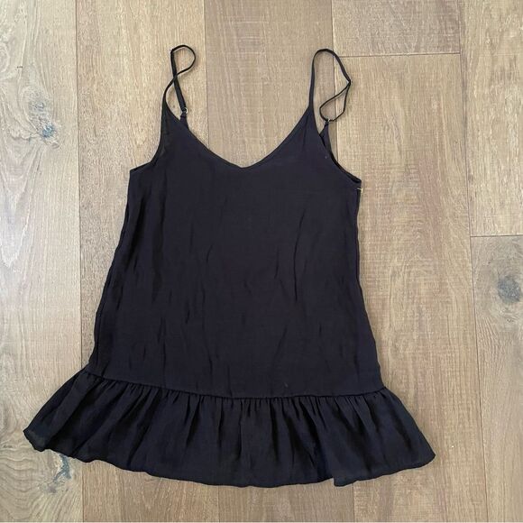 Hurley Solid Black Cover-up Women's Mini Dress Beach Cover-Up(Size XS) - Picture 12 of 14